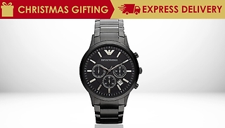 Emporio Armani AR2453 Men's Watch - Black Strap with Black Dial