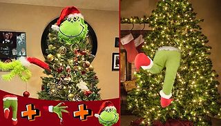 Grinch-Inspired Christmas Tree Decorations - Legs, Head or Arm!