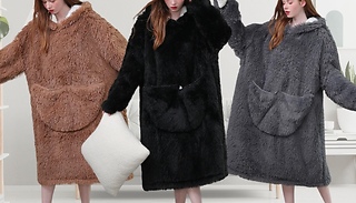 Hooded Fleece Wearable Blanket - 3 Colours