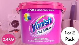 Vanish Oxi Action Powder Fabric Stain Remover 2.4 kg - 1 or 2-Pack