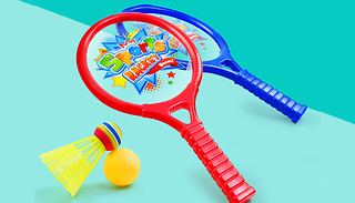 Kid's Garden Tennis Badminton Plastic Racket Set - 3 Colours