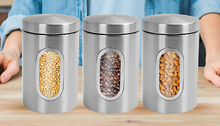 3 Piece Kitchen Coffee, Tea & Sugar Canisters