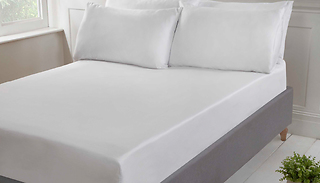 Eco Plain White Fitted Sheets and Pillowcases - 5 Options