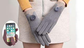 Women's Vintage-Inspired Winter Touch Screen Gloves - 5 Colours