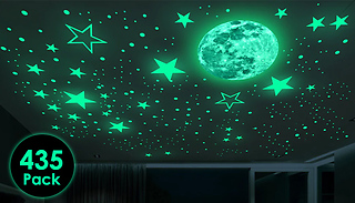 435-Piece Glow-in-the-Dark Starry Sky Wall Sticker Set