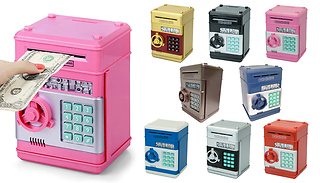 Kid's Electronic Money Saving Piggy Bank Safe  8 Colours!
