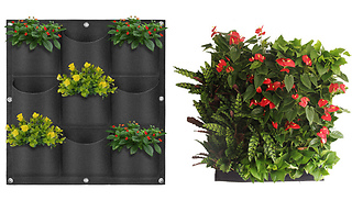 1 or 2 Non-Woven 9-Pocket Hanging Planters - 2 Colours