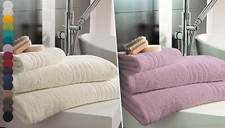 4-Pack of Egyptian Cotton Hand or Bath Towels - 16 Colours