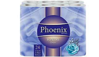 12 to 120-Pack Phoenix Soft Supreme Luxury Toilet Rolls