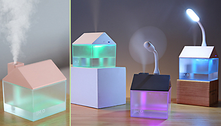 H2O Mini USB House Humidifier Night Light - 3 Colours