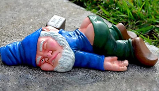 Mini Drunk Laying Down Garden Gnome Statue