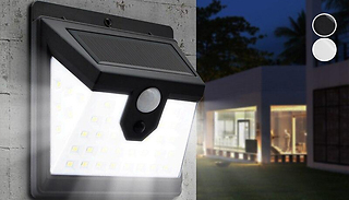 1, 2 or 4 Solar 40 LED Waterproof Wall Lights - 2 Colours