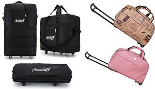 Airline Checked Foldable Luggage Bag with Wheels - 2 Styles & 2 Sizes