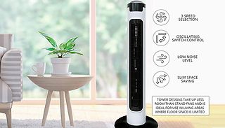 3-Speed Oscillating Tower Fan - 2 Sizes