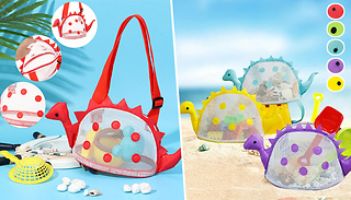 Kids Dinosaur Mesh Beach Storage Bag - 5 Colours