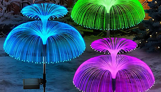 2 or 4 Colour Changing 2-Tier Jellyfish Solar LED Stake Lights