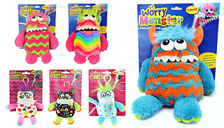 1, 2 or 4 Anti-Stress Worry Monsters - 2 Sizes & 4 Colours