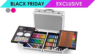 145-Piece Pencil & Paint Set with Aluminium Case - 2 Colours