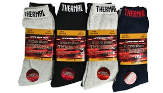 Men's Winter Thermal Socks - 12 Pairs