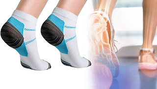 1, 2 or 4 Pairs of Plantar HealerHeel Compression Ankles Socks - 2 Siz ...