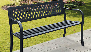3-Seater Steel Garden Bench