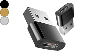 3-Pack of USB to USB C Adapters - 3 Colours