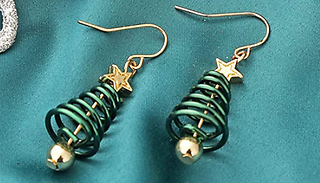 Spiral Christmas Tree Earrings