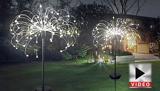 Solar Powered Firework Lights - 3 Sizes & 3 Colours