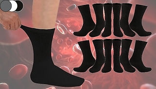 6, 9 or 12-Pack of Blood-Circulation Socks - 3 Colours!