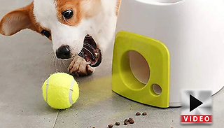 Automatic Pet Tennis Ball & Treat Launcher