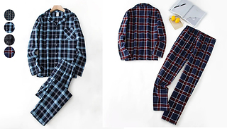 Men's Long-Sleeved Pyjama Set - 4 Colours & 3 Sizes