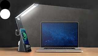 LED Desk Lamp with Wireless Charger - Black or White