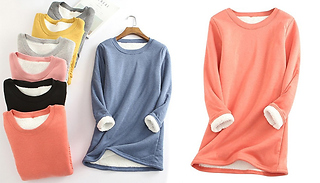 Women's Winter Velvet Sweater Warm Blouse - 7 Colours & 6 Sizes