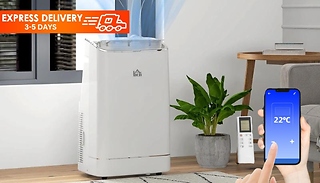 HOMCOM 5-in-1 Smart Air Cooler with Remote Control - Heating, Cooling, ...