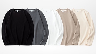 Long-Sleeved Neutral Sweatshirt - 5 Colours & Sizes