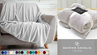 Gaveno Cavailia Geometric Waffle Soft Throw Blanket - 17 Colours & 3 S ...