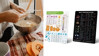 Magnetic Kitchen Conversion Charts - Baking & Meat Smoking Guides!