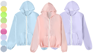 Women's Summer Hooded UV Protection Rain Jacket - 9 Colours