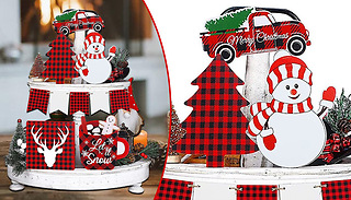 Christmas Wooden Sign Decoration Set