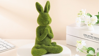 Artificial Grass Yoga Bunny Decoration
