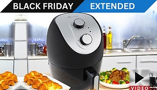 3L Air Fryer With Adjustable Thermostat & Timer - 1200W