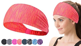 1, 2, 3 or 4 Sports Wide Elastic Material Headbands - 8 Colours