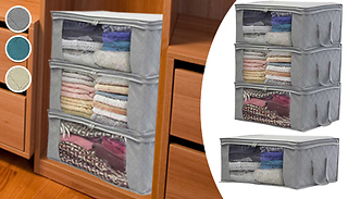 1, 2 or 3 Pack of Anti-Dust Clothes Storage Bag - 3 Colours