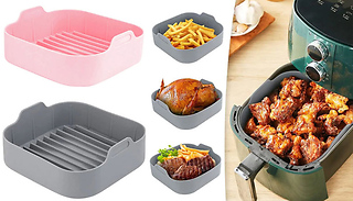 Reusable Silicone Air Fryer Basket with Heat-Proof Gloves