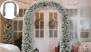 Indoor 8ft Flocked Snow Effect Christmas Tree Arch