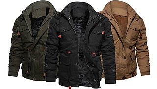 Men's Military Style Windbreaker Jacket - 5 Colours & 5 Sizes