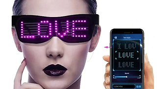 Bluetooth Compatible App Controlled LED Party Glasses - 6 Colours