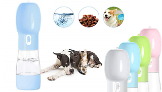 Portable Pet Food & Water Bowl Bottle - 4 Colours