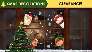 94-Piece Christmas Themed Window Stickers