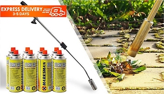 Weed Burner Wand & Butane Gas Canisters - 2 to 8 Canisters
